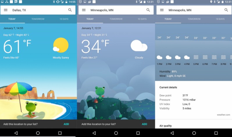 Aplikasi Cuaca Terbaik dan Widget Cuaca untuk Android